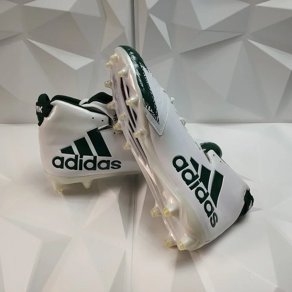 Adidas Mens Football Cleats 16 White Green Shoe Lacrosse Freak X Carbon High - Picture 13 of 13